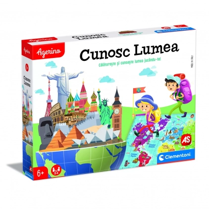 Jocuri educative pentru copii Cunosc lumea, Joc educativ Agerino, Clementoni, varsta de la 6 ani la 9 ani