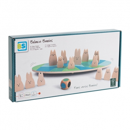 Jocuri strategie si indemanare Vulpi versus iepurasi!, joc de echilibru, BS Toys, 4-10 ani
