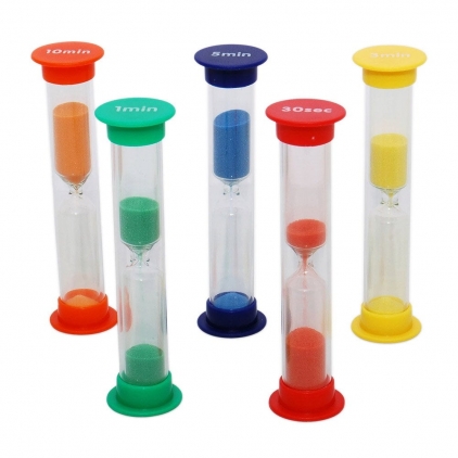 Jocuri logica, Montessori, STEM Set 5 mini clepsidre cu cronometrare diferita, TickiT