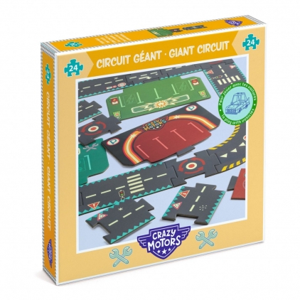 Jocuri puzzle Circuit urban, Puzzle gigant, 24 piese, Djeco, varsta 3 - 6, 6 - 9 ani, Baiat