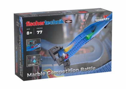 Jocuri logica, Montessori, STEM Kit STEM Completare pentru Cursa cu bile metalice - Intrecerea, 77 piese, Fischertechnik, varsta 6 - 9, 9+ ani, Baiat, Fata