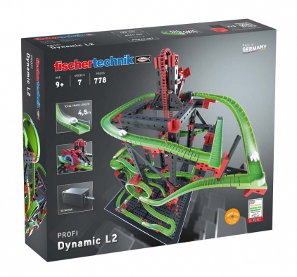 Jocuri logica, Montessori, STEM Kit STEM Dynamic L2, Set constructie, 780 piese, Fischertechnik, varsta 9+ ani, Baiat, Fata