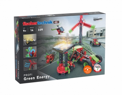 Jocuri logica, Montessori, STEM Kit STEM Green Energy, Set constructie 339 piese, Fischertechnik, varsta 9+ ani, Baiat, Fata