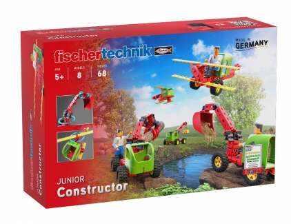 Jocuri logica, Montessori, STEM Kit STEM Set Constructor, 67 piese, Kit constructie de baza, Fischertechnik, varsta 6 - 9 ani, Baiat