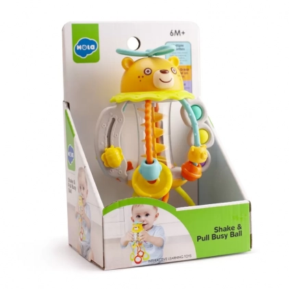 Jucarii bebelusi, centre de activitati Jucarie senzoriala pentru bebe, scutura si trage, varsta de la 6 luni la 3 ani