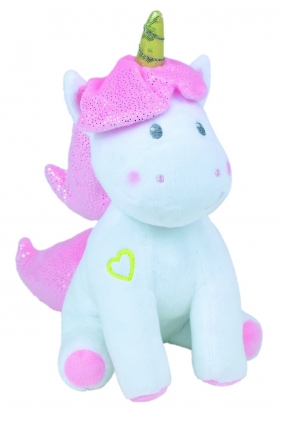 Jucarii de plus si de baie Jucarie Plus Muzicala Cu Lumini, 24 cm, Unicorn, Jemini