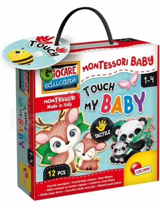 Jocuri logica, Montessori, STEM Joc tactil Montessori - Mama si puiul