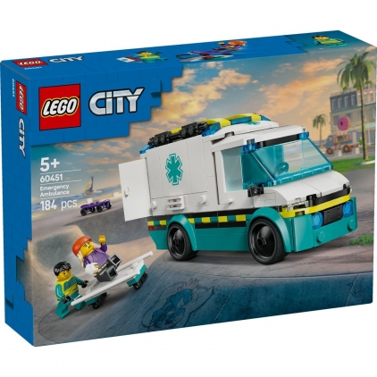 Disney Pixar Cars - masina cu telecomanda Lightning McQueen scara 1:24 Jada, varsta peste 4 ani LEGO City - Ambulanta cod Lego 60451, varsta peste 5 ani