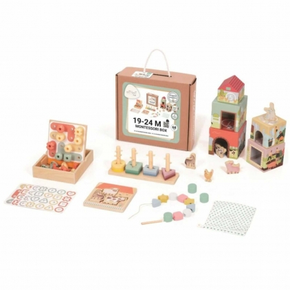 Jocuri logica, Montessori, STEM Set de jucarii Montessori pentru copii 1.5 ani (19 - 24 luni), Cutie educativa, Box