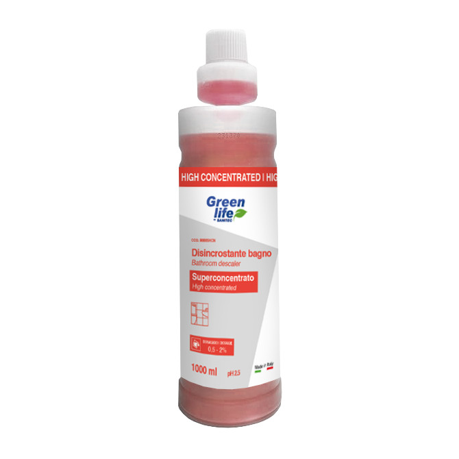 Curatare WC, solutii curatare speciale Detergent detartrant super concentrat pentru baie si WC Sanitec Green Life 1000 ml