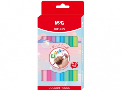  Creion colorat mecanic din plastic M&G set 12 culori diverse