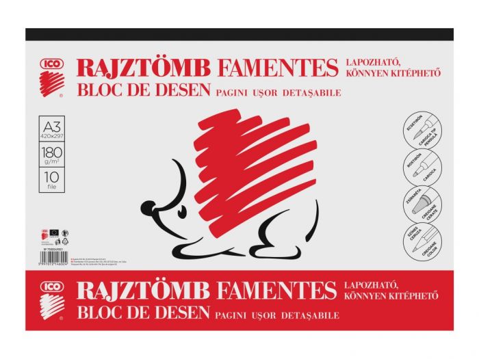 Rechizite scolare Bloc desen A3 180gr 10 file Ico Arici