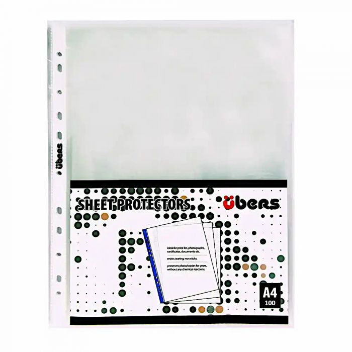  Folie protectie documente A4 75 microni cristal Ubers Strong 100 folii/set