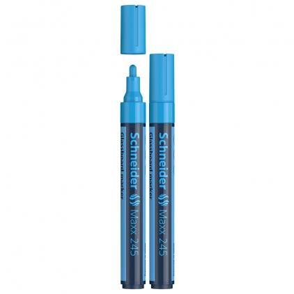 Markere cu vopsea, creta, speciale Marker pentru sticla 1-3 mm varf rotund marker Schneider Maxx 245 albastru