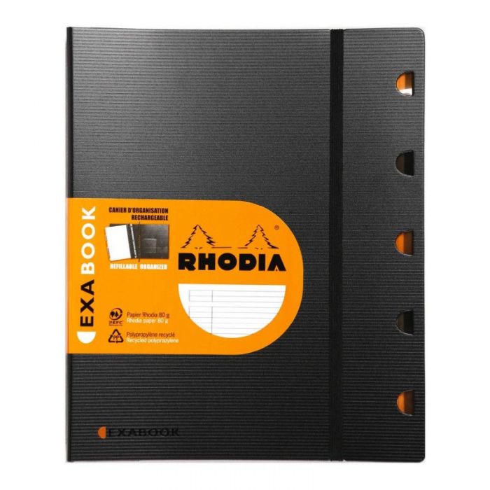 Calendare, agende, organizere Agenda A4+ dictando 80 file spirala inchidere elastic Clairefontaine Rhodia Exabook