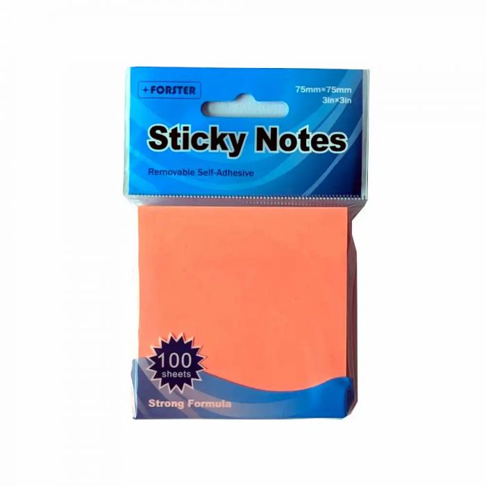 Post-it, note adezive, cuburi de hartie Notite adezive 75 x 75 mm 100 file briliant Forster roz