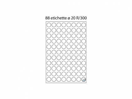 Etichete autocolante Etichete autocolante bulina 20 mm 88/A4 100 coli/cutie Markin