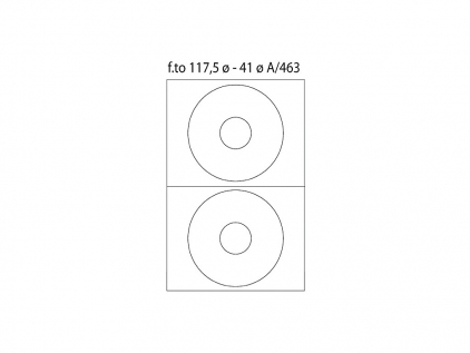 Etichete autocolante Etichete autocolante CD 117 mm 2/A4 100 coli/cutie Markin