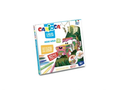 Lucru manual, craft Set creativ Create & Color Miss Wild 3D Carioca